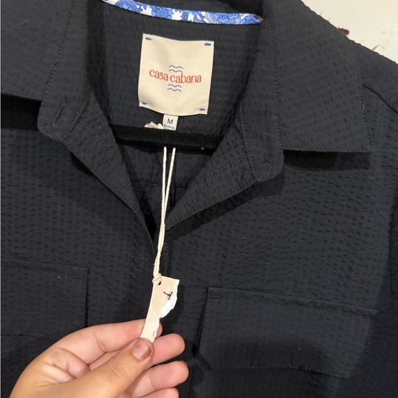 casa Cabana Women's Black Button Down Shirt size medium - Picture 4 of 9